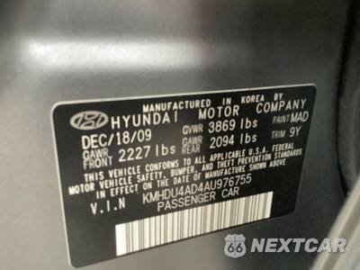 2010 Hyundai Elantra GLS Sedan - zdjęcie 18 z 36 - miniatura