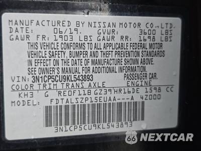 2019 Nissan Kicks SV - zdjęcie 14 z 18 - miniatura