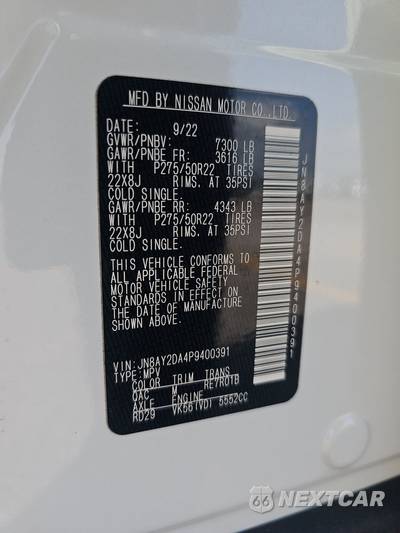 2023 Nissan Armada Platinum - zdjęcie 14 z 18 - miniatura