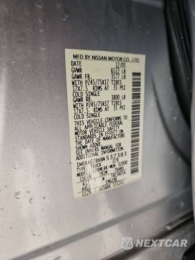2006 Nissan TITAN XE Crew Cab Short Bed - zdjęcie 15 z 48 - miniatura