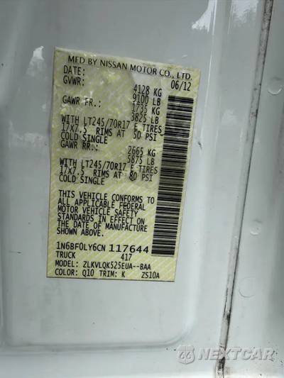 2012 Nissan NV2500 HD Cargo S High Roof 146.1" WB - zdjęcie 46 z 46 - miniatura