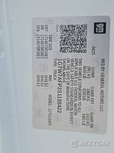 2025 GMC Savana 2500 Cargo Van 1WT 135.0" WB - zdjęcie 14 z 21 - miniatura