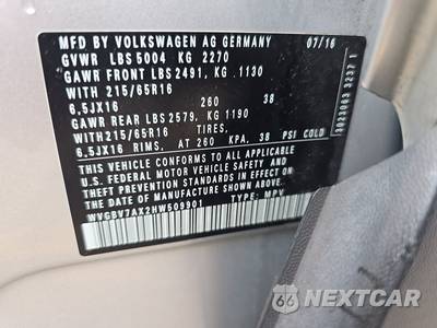 2017 Volkswagen Tiguan S - zdjęcie 14 z 18 - miniatura