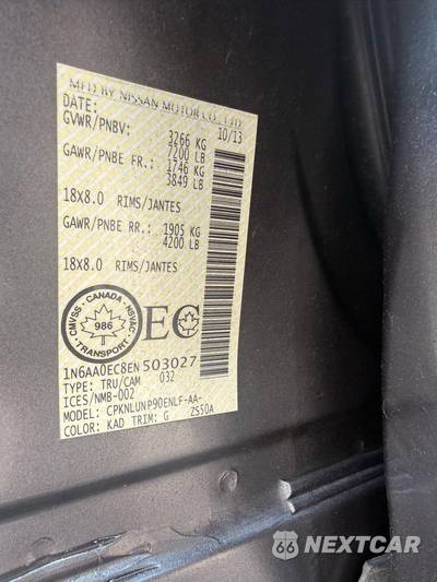 2014 Nissan TITAN PRO-4X Crew Cab Short Bed - zdjęcie 18 z 18 - miniatura
