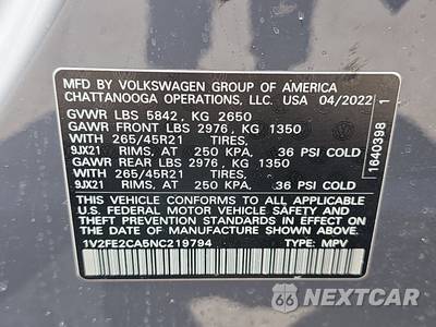 2022 Volkswagen Atlas Cross Sport V6 SEL Premium R-Line - zdjęcie 14 z 26 - miniatura