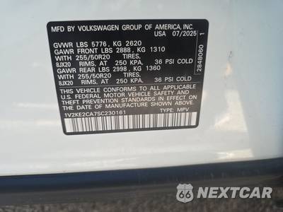 2025 Volkswagen Atlas Cross Sport 2.0T SE w/Technology - zdjęcie 14 z 23 - miniatura