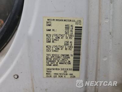 2012 Nissan NV3500 HD Cargo SV Standard Roof 146.1" WB - zdjęcie 15 z 18 - miniatura