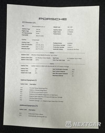 2015 Porsche Boxster GTS - zdjęcie 21 z 65 - miniatura