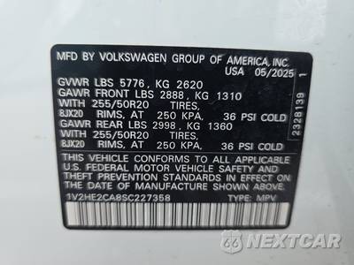 2025 Volkswagen Atlas Cross Sport 2.0T SE w/Technology - zdjęcie 14 z 23 - miniatura