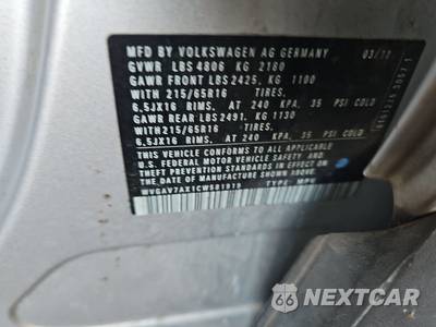 2012 Volkswagen Tiguan S - zdjęcie 14 z 53 - miniatura