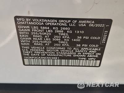 2022 Volkswagen Atlas 2.0T SE w/Technology - zdjęcie 15 z 33 - miniatura