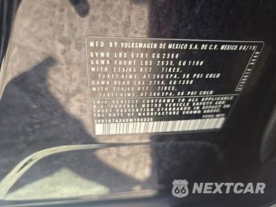 2019 Volkswagen Tiguan S - zdjęcie 14 z 18 - miniatura