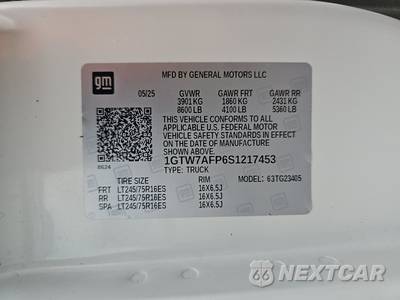 2025 GMC Savana 2500 Cargo Van 1WT 135.0" WB - zdjęcie 13 z 20 - miniatura