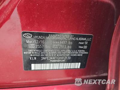 2016 Hyundai Sonata Limited - zdjęcie 14 z 24 - miniatura
