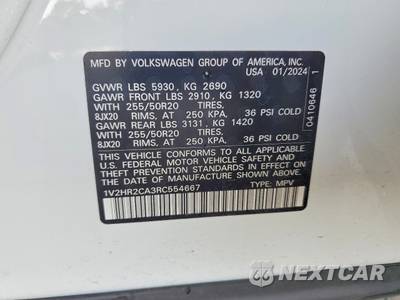 2024 Volkswagen Atlas 2.0T SE w/Technology - zdjęcie 12 z 12 - miniatura