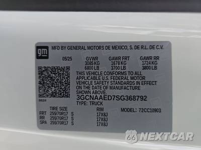 2025 Chevrolet Silverado 1500 WT Regular Cab Long Bed 1WT - zdjęcie 13 z 29 - miniatura