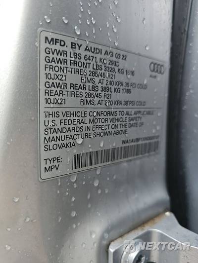 2022 Audi Q8 Premium - zdjęcie 14 z 25 - miniatura