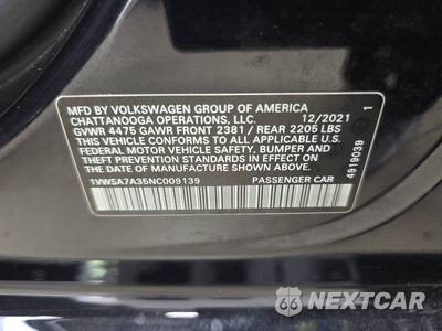 2022 Volkswagen Passat 2.0T SE - zdjęcie 14 z 39 - miniatura