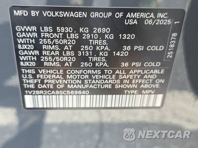 2025 Volkswagen Atlas 2.0T SEL - zdjęcie 15 z 27 - miniatura