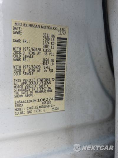 2023 Nissan TITAN SV Crew Cab Short Bed - zdjęcie 15 z 33 - miniatura