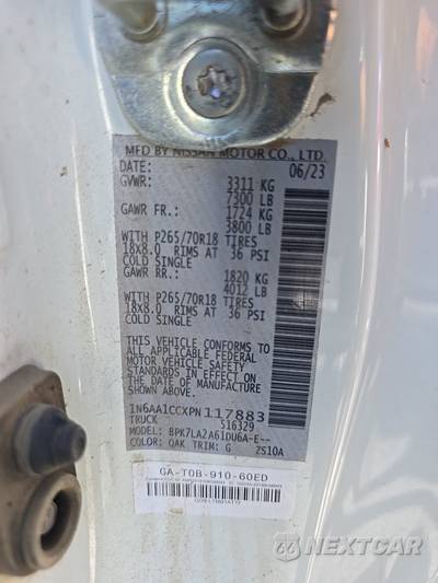 2023 Nissan TITAN S Extended Cab Medium Bed - zdjęcie 14 z 27 - miniatura