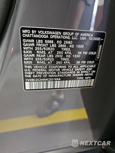 2021 Volkswagen Atlas Cross Sport 2.0T SEL - zdjęcie 14 z 25 - miniatura