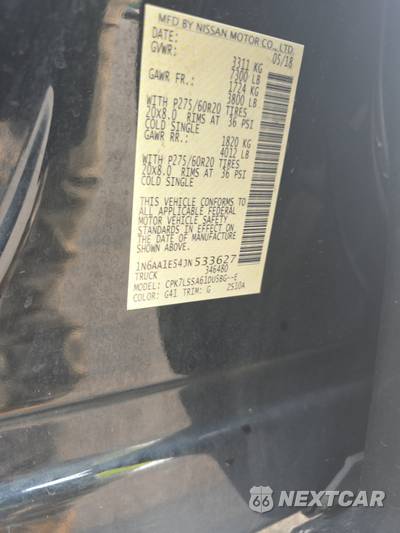 2018 Nissan TITAN SV Crew Cab Short Bed - zdjęcie 14 z 26 - miniatura