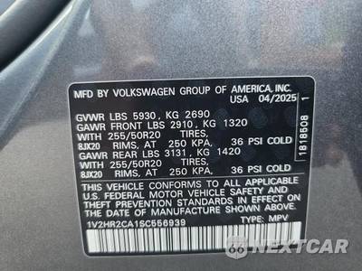 2025 Volkswagen Atlas 2.0T SE w/Technology - zdjęcie 5 z 32 - miniatura