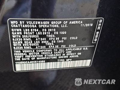 2019 Volkswagen Atlas V6 SEL - zdjęcie 15 z 33 - miniatura