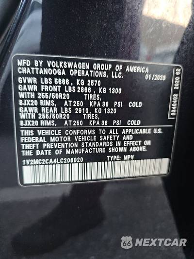 2020 Volkswagen Atlas Cross Sport 2.0T SEL - zdjęcie 14 z 32 - miniatura