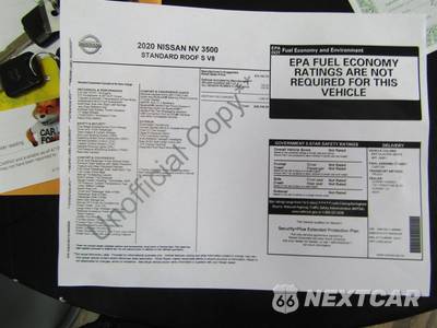 2020 Nissan NV3500 HD Cargo S Standard Roof 146.1" WB - zdjęcie 38 z 40 - miniatura