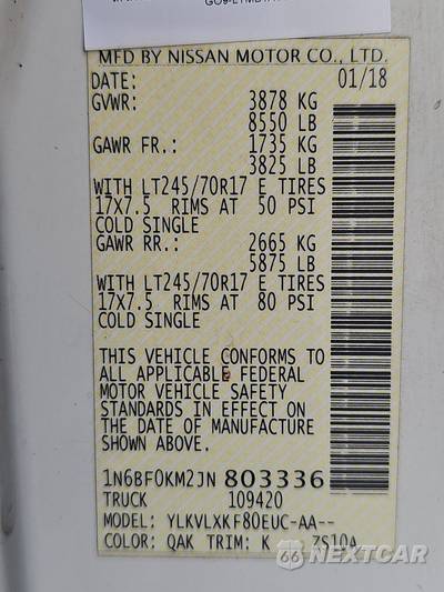 2018 Nissan NV1500 Cargo SV 146.1" WB - zdjęcie 13 z 31 - miniatura