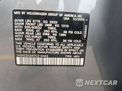 2026 Volkswagen Atlas Cross Sport 2.0T SE w/Technology - zdjęcie 14 z 22 - miniatura