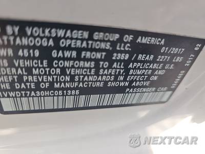 2017 Volkswagen Passat 1.8T R-Line w/Comfort Pkg - zdjęcie 14 z 17 - miniatura