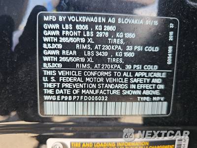 2015 Volkswagen Touareg TDI Lux - zdjęcie 14 z 29 - miniatura