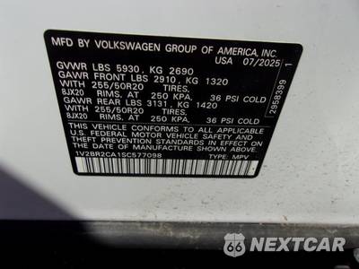 2025 Volkswagen Atlas 2.0T SEL - zdjęcie 16 z 21 - miniatura