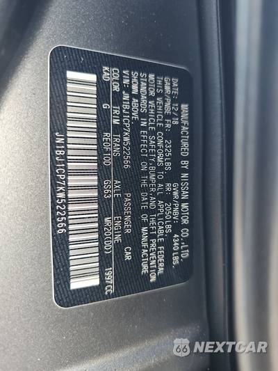 2019 Nissan Rogue Sport SV - zdjęcie 14 z 22 - miniatura