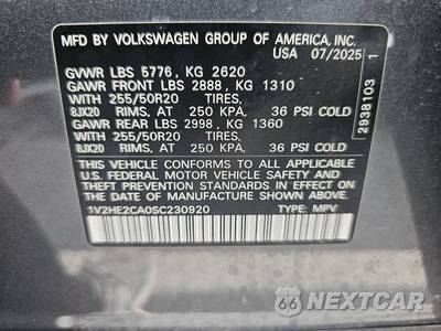 2025 Volkswagen Atlas Cross Sport 2.0T SE w/Technology - zdjęcie 14 z 30 - miniatura