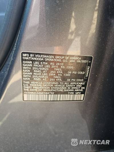 2021 Volkswagen Atlas V6 SE w/Technology - zdjęcie 15 z 24 - miniatura