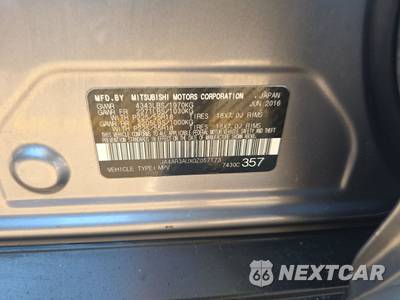 2016 Mitsubishi Outlander Sport ES - zdjęcie 14 z 35 - miniatura