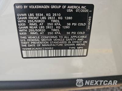 2025 Volkswagen Atlas Cross Sport 2.0T SE w/Technology - zdjęcie 14 z 22 - miniatura