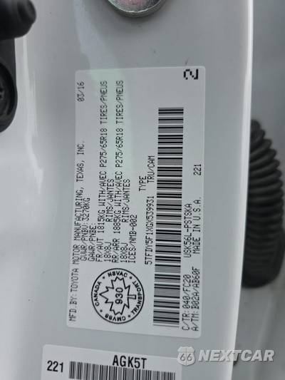 2016 Toyota Tundra SR5 Crew Cab Short Bed - zdjęcie 11 z 17 - miniatura
