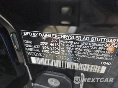 2005 Mercedes-Benz SL 500 - zdjęcie 15 z 19 - miniatura