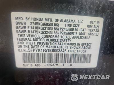 2011 Honda Ridgeline RTL Crew Cab Medium Bed w/Navigation - zdjęcie 15 z 17 - miniatura