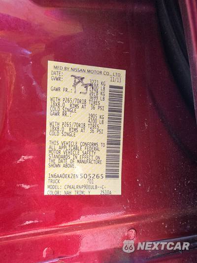 2014 Nissan TITAN S Crew Cab Short Bed - zdjęcie 14 z 35 - miniatura