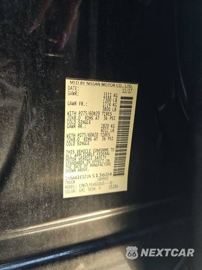 2018 Nissan TITAN Platinum Reserve Crew Cab Short Bed - zdjęcie 14 z 24 - miniatura