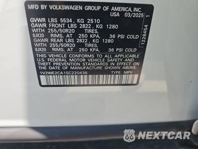 2025 Volkswagen Atlas Cross Sport 2.0T SE w/Technology - zdjęcie 14 z 23 - miniatura