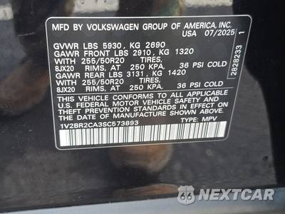 2025 Volkswagen Atlas 2.0T SEL - zdjęcie 15 z 27 - miniatura