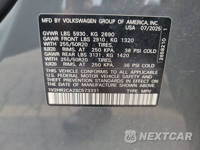 2025 Volkswagen Atlas 2.0T SE w/Technology - zdjęcie 14 z 27 - miniatura
