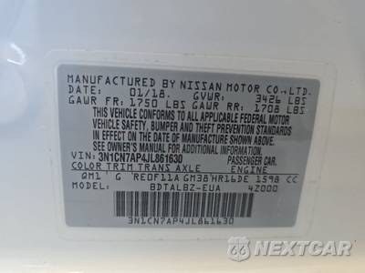 2018 Nissan Versa Sedan SV - zdjęcie 14 z 57 - miniatura